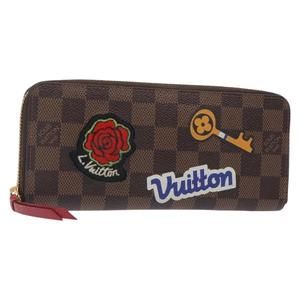 LOUIS VUITTON Damier LV Stories Portefeuille Clemence Wallet N60147 Auth 132794